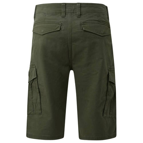 s.Oliver Big Size relaxed cargo short donkergroen afbeelding
