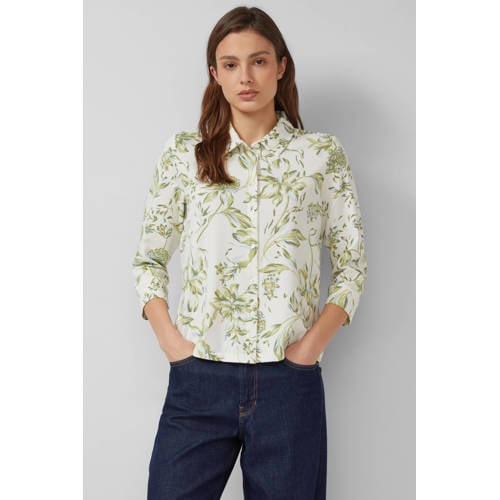 s.Oliver gebloemde blouse ecru afbeelding