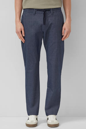 regular casual broek donkerblauw
