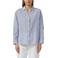 s.Oliver gebloemde blouse met krijtstreep blauw