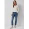 s.Oliver slim fit jeans met parels medium blue denim