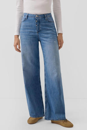 high waist wide leg jeans light blue denim