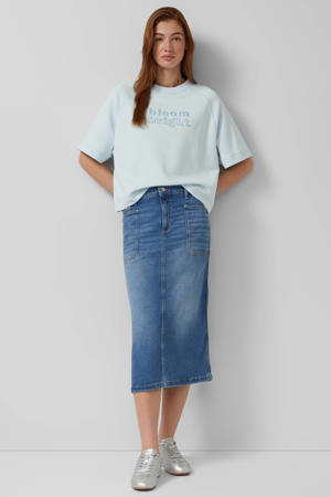 denim spijkerrok medium blue denim