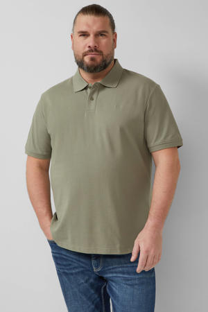 regular polo Plus Size donkergroen