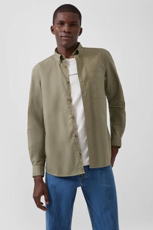 regular casual overhemd donkergroen