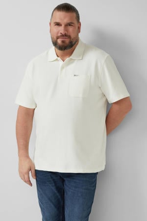 regular polo met textuur wit