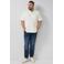 s.Oliver Big Size regular polo met textuur wit