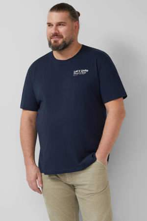 regular T-shirt donkerblauw