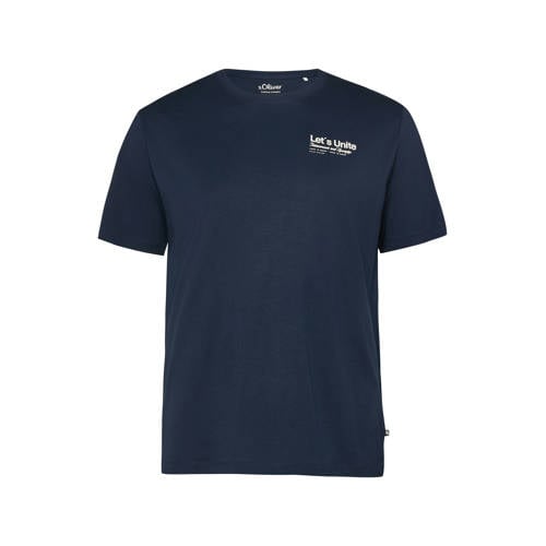 s.Oliver Big Size regular T-shirt donkerblauw afbeelding