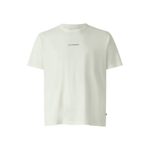 s.Oliver Big Size relaxed T-shirt met backprint Plus Size wit afbeelding