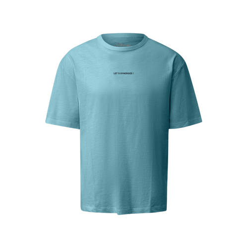s.Oliver Big Size relaxed T-shirt met backprint Plus Size petrol afbeelding