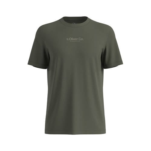 s.Oliver Big Size regular T-shirt donkergroen afbeelding