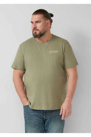 regular T-shirt kaki