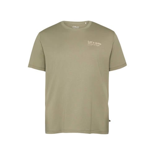 s.Oliver Big Size regular T-shirt kaki afbeelding