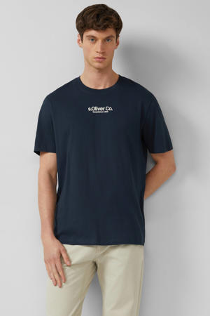 regular T-shirt donkerblauw