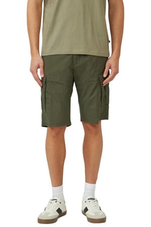 regular cargo short donkergroen