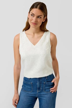 top wit met textuur