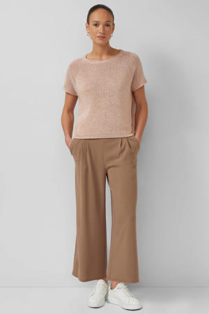 wide leg regular waist culotte bruin