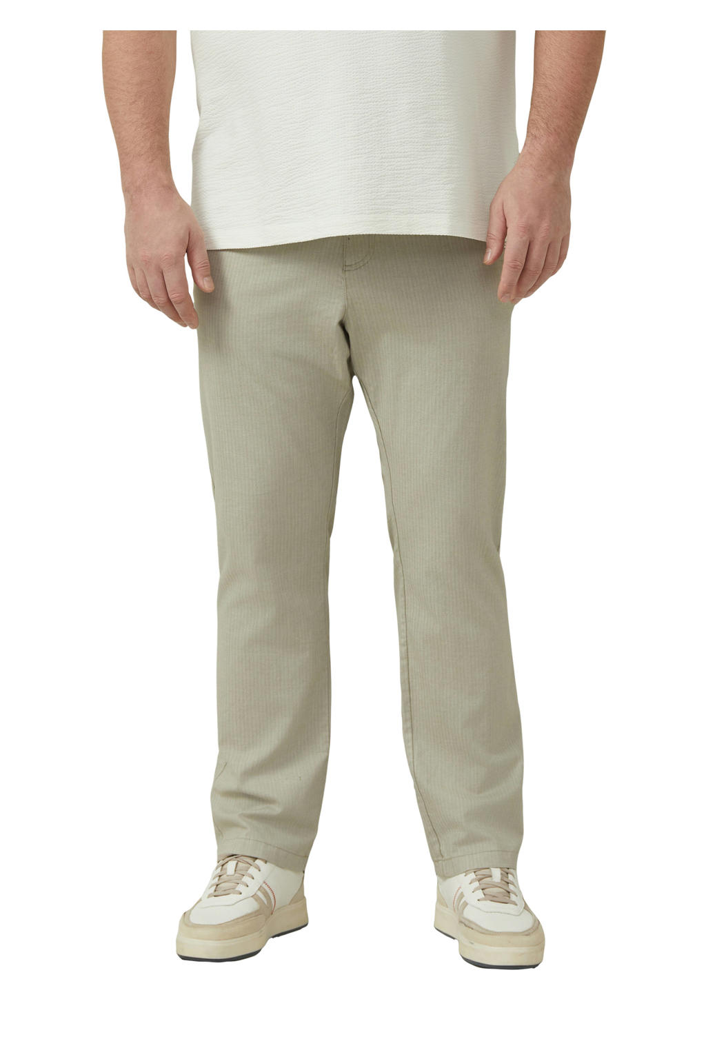 s.Oliver Big Size relaxed casual broek donkergroen