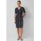 s.Oliver BLACK LABEL korte jurk met stippen marineblauw