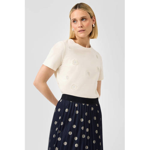 s.Oliver BLACK LABEL gebloemde T-shirt ecru afbeelding