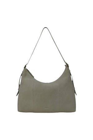 leren crossbody tas kaki