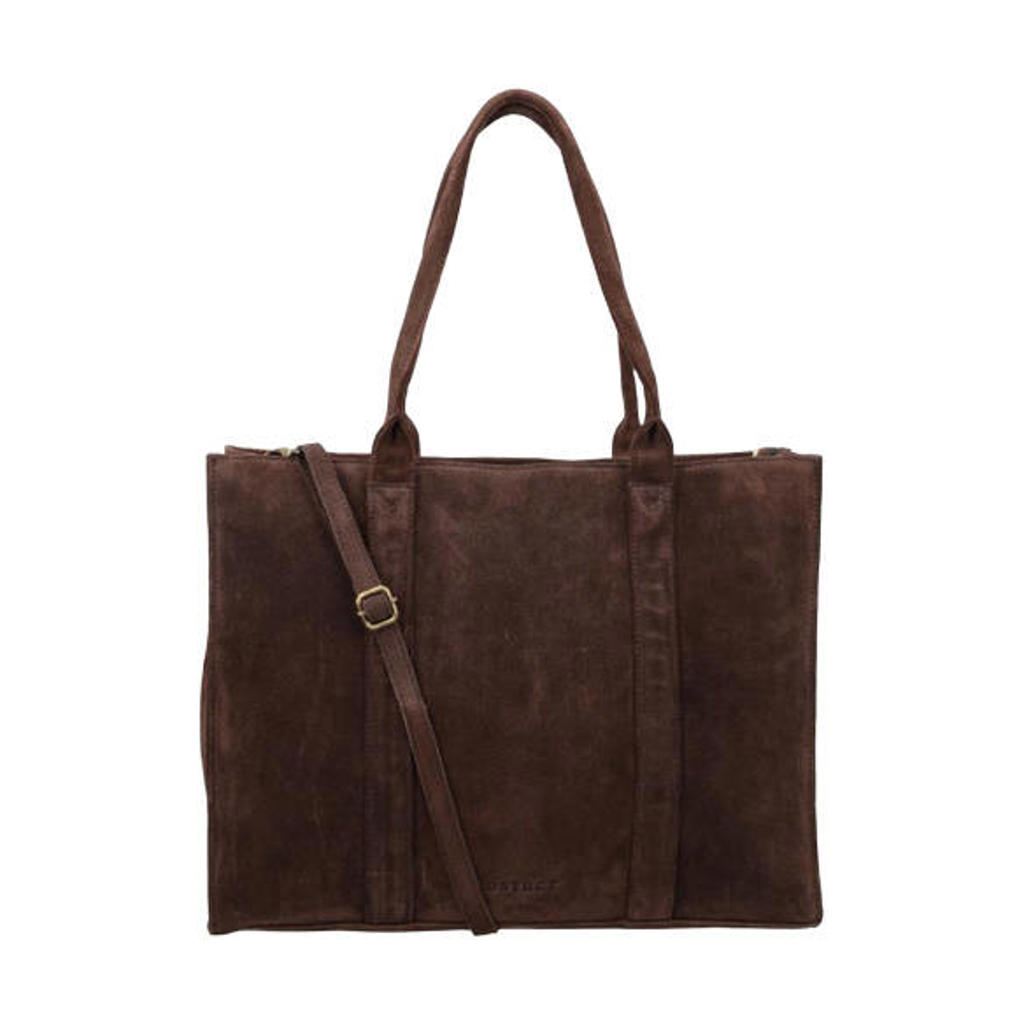DSTRCT suede handtas bruin