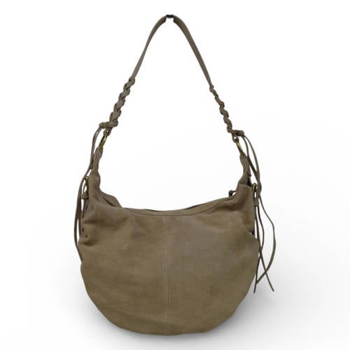 DSTRCT suede schoudertas beige afbeelding