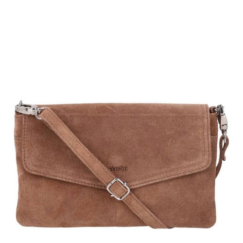 DSTRCT suede crossbody tas bruin afbeelding
