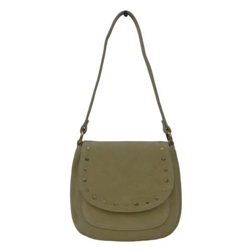 DSTRCT leren schoudertas met studs beige afbeelding