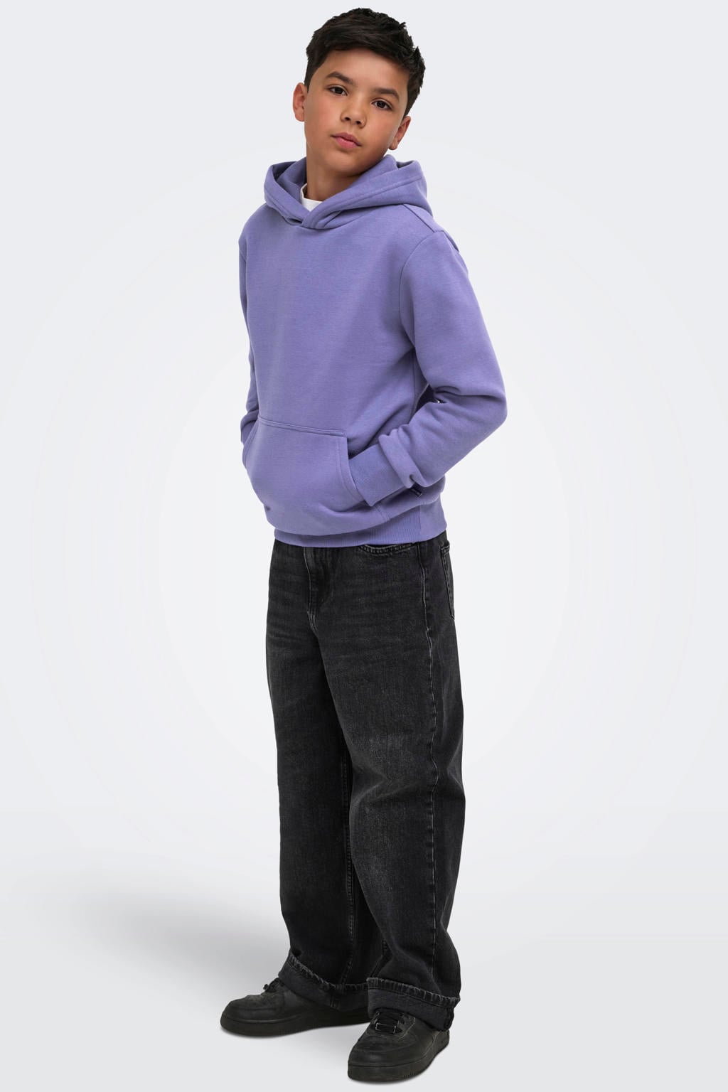 ONLY & SONS JUNIOR hoodie paars
