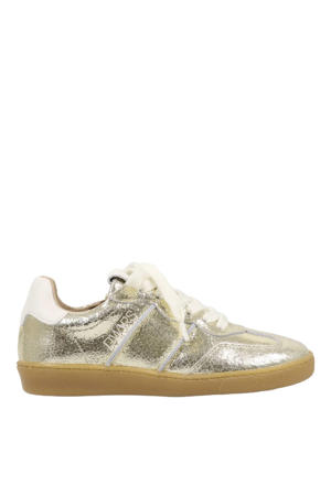 POONA leren sneakers goud metallic