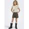 KIDS ONLY GIRL T-shirt rib gebreid beige
