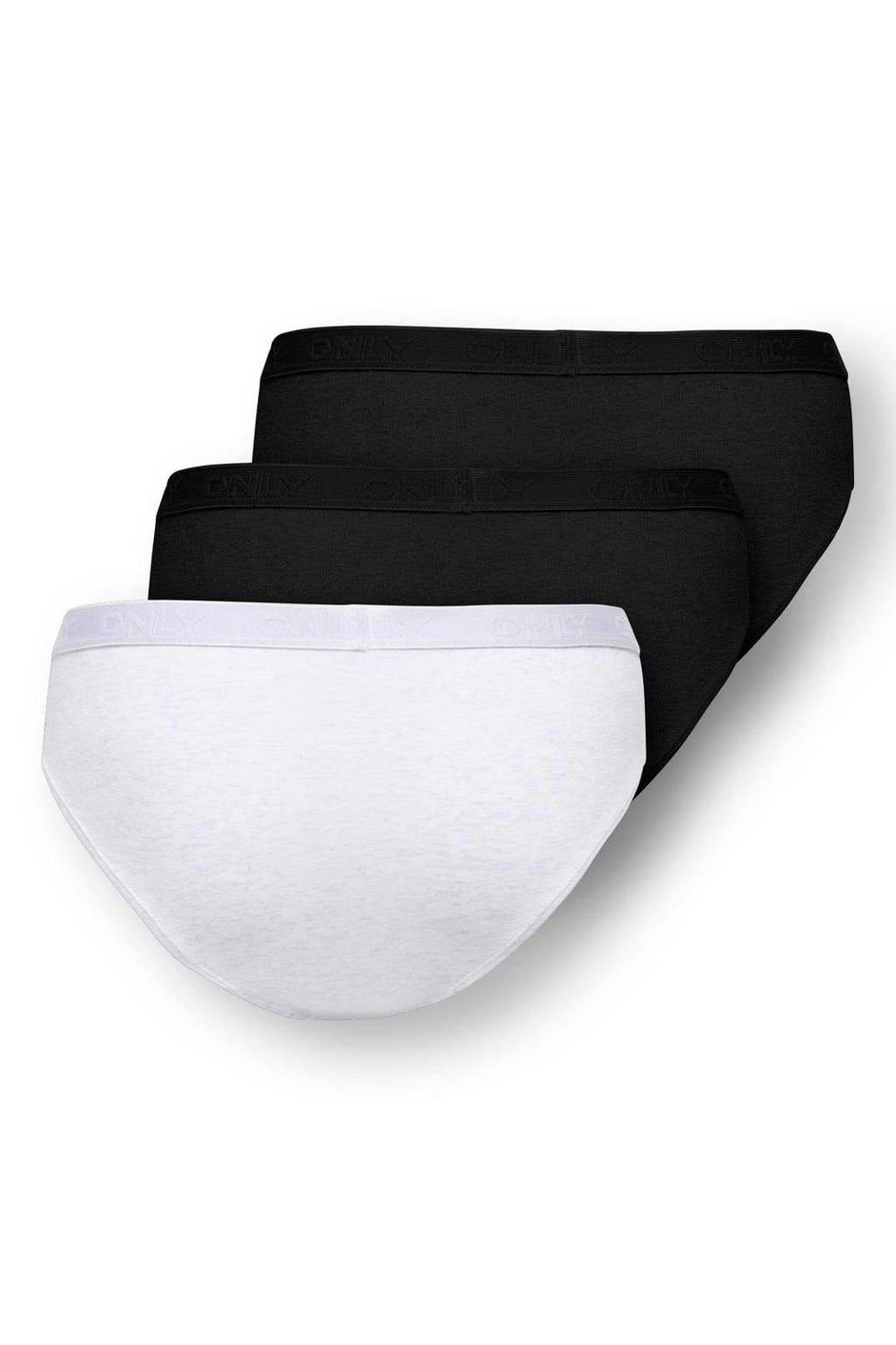 KIDS ONLY GIRL slips - lichtgrijs/zwart (set van 3)