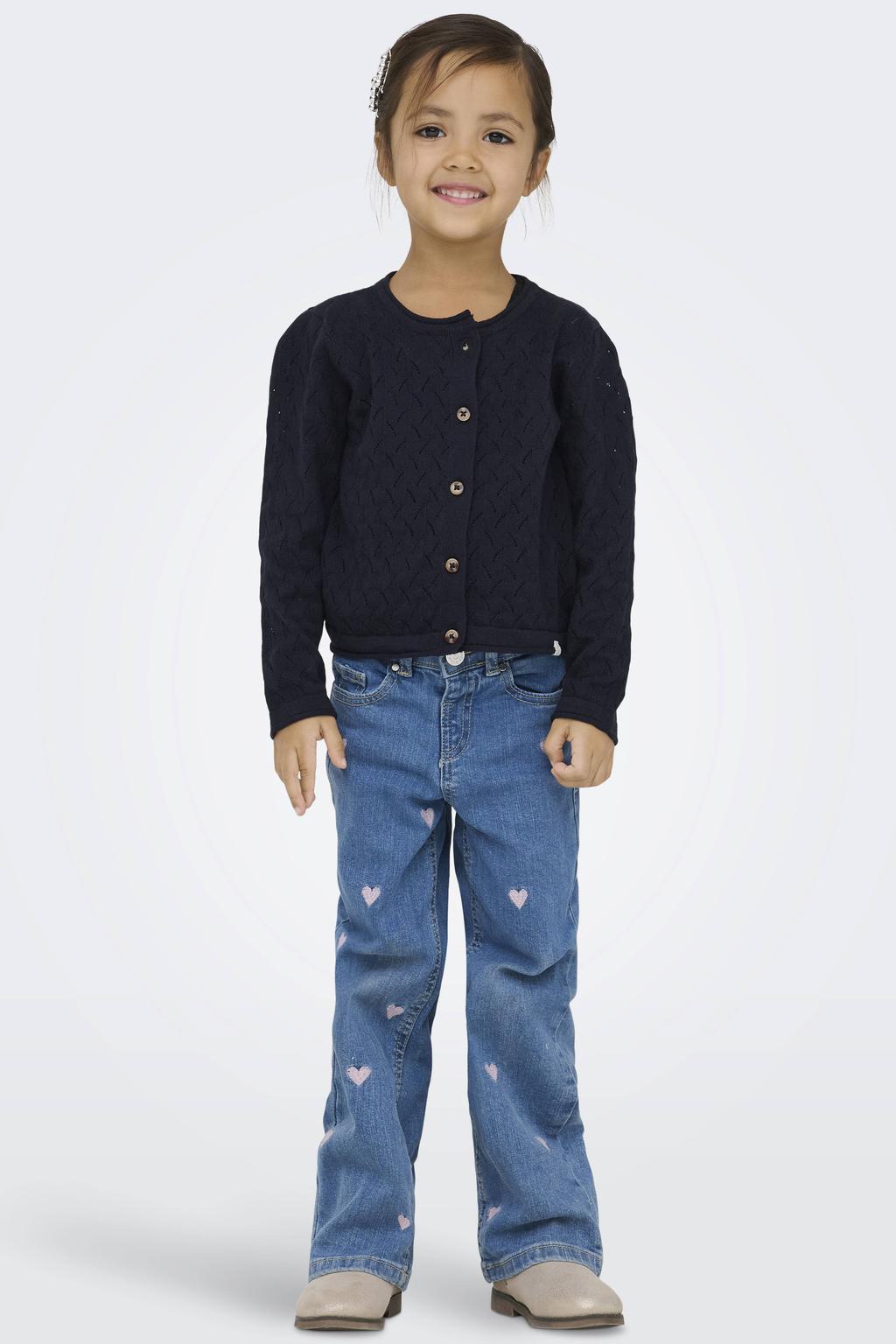 KIDS ONLY MINI vest fijn gebreid donkerblauw