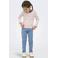 KIDS ONLY MINI super skinny gebreide gestreepte longsleeve - ecru/paars