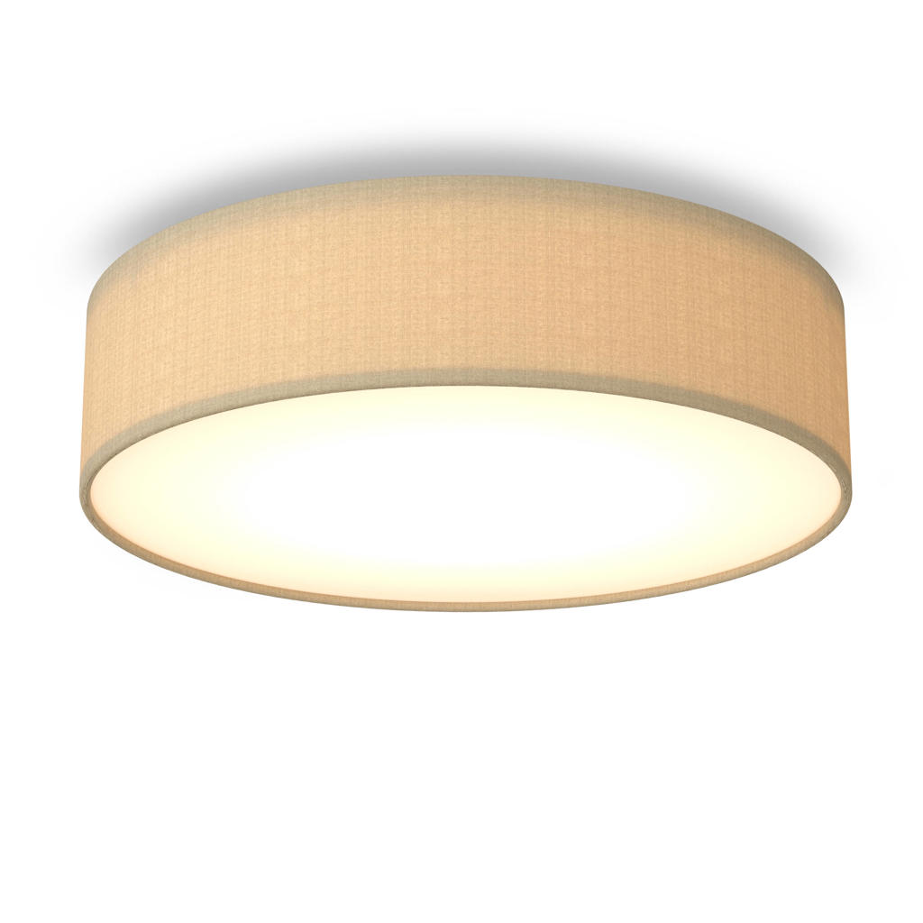 Calex plafondlamp Fabric 40CM 1L Rond E27 220-240V Taupe