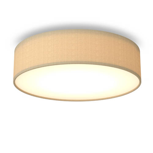 Calex plafondlamp Fabric 40CM 1L Rond E27 220-240V Taupe afbeelding