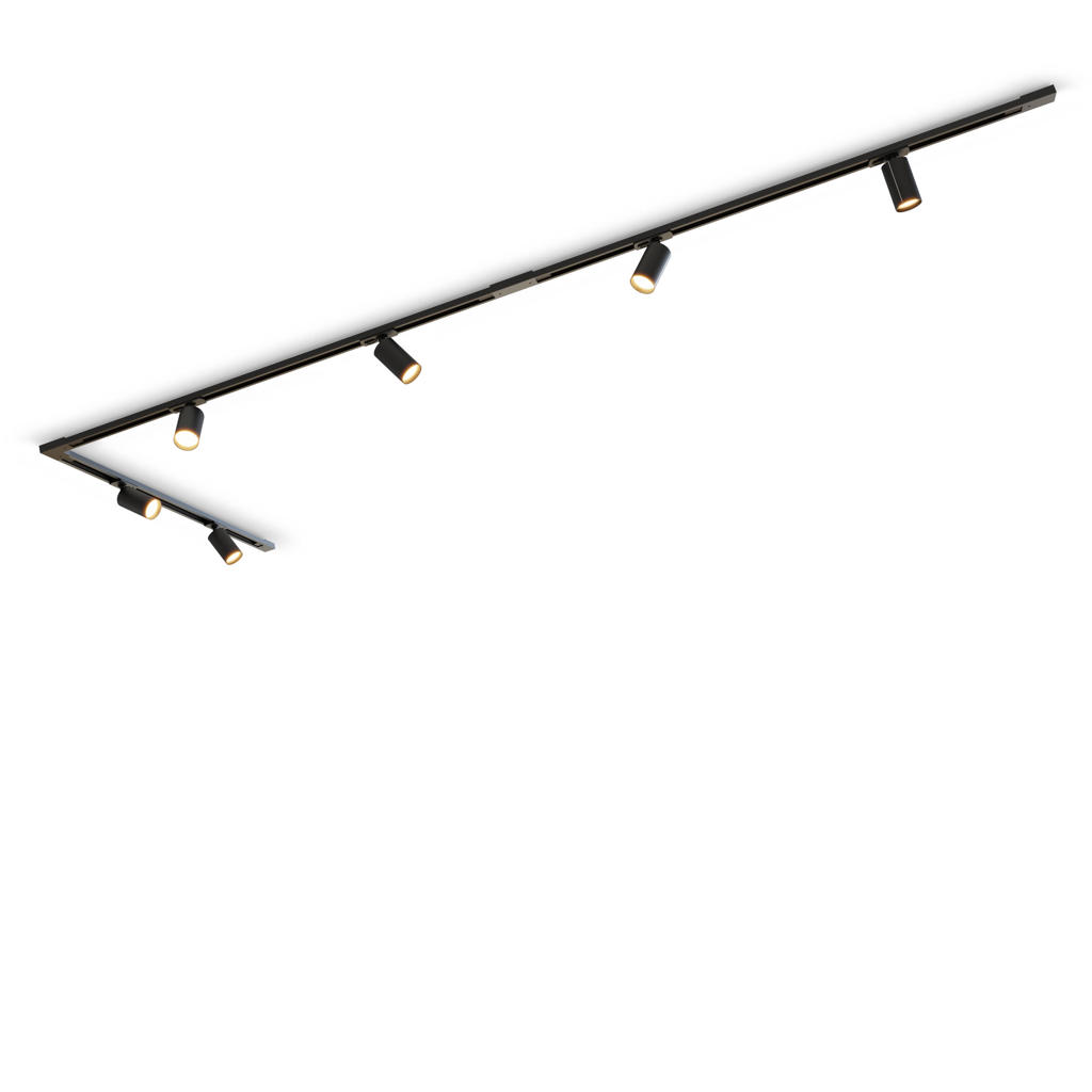 Calex tracklight 3M 6 spots 220-240V Zwart