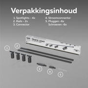 thumbnail: Calex tracklight 2M 4 spots 220-240V Zwart