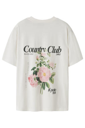 T-shirt met backprint wit