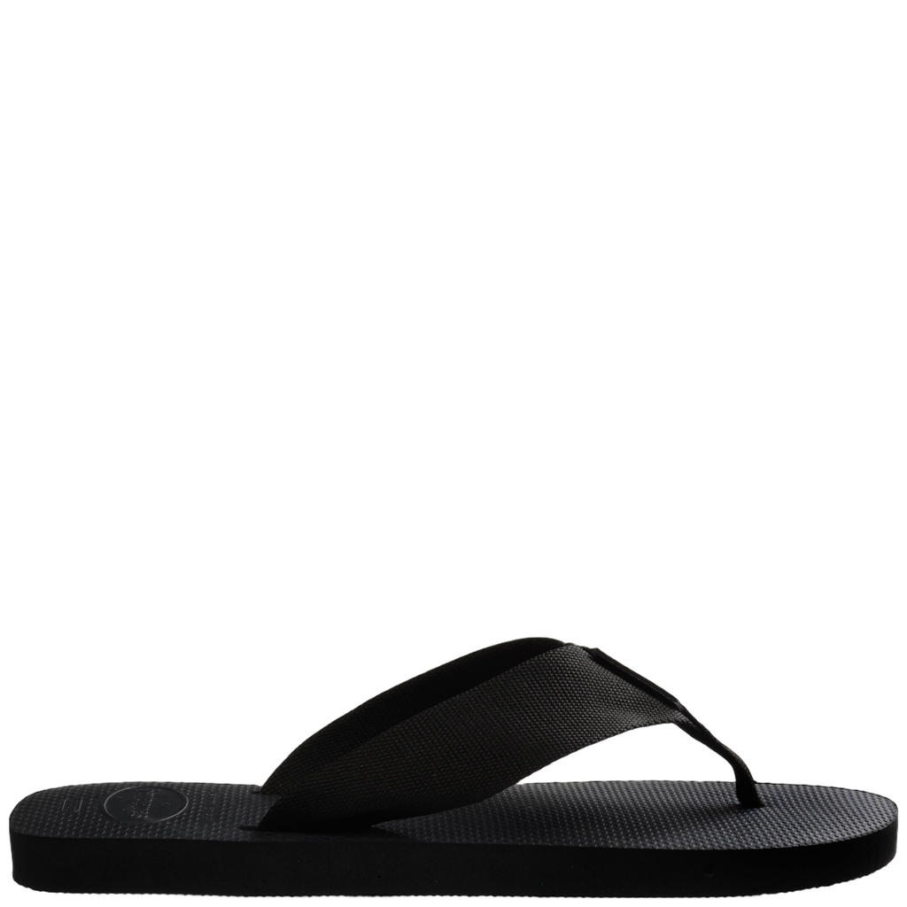 Zwarte heren Havaianas teenslippers - van textiel