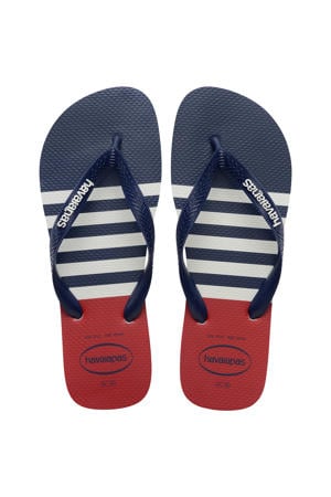 teenslippers donkerblauw/rood