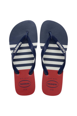 teenslippers donkerblauw/rood