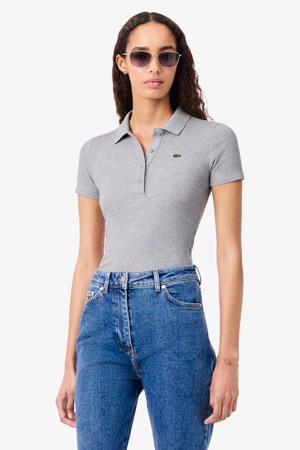 polo grijs rib gebreid