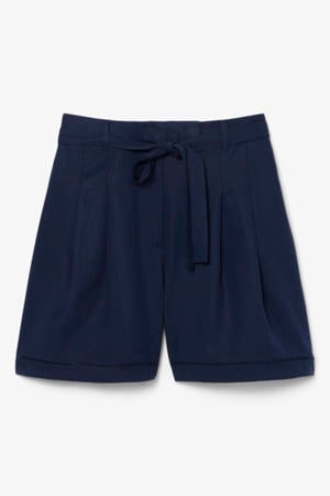 regular high waist casual short donkerblauw