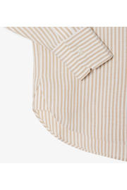 thumbnail: Lacoste gestreepte blouse met linnen camel