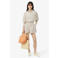 Lacoste gestreepte blouse met linnen camel