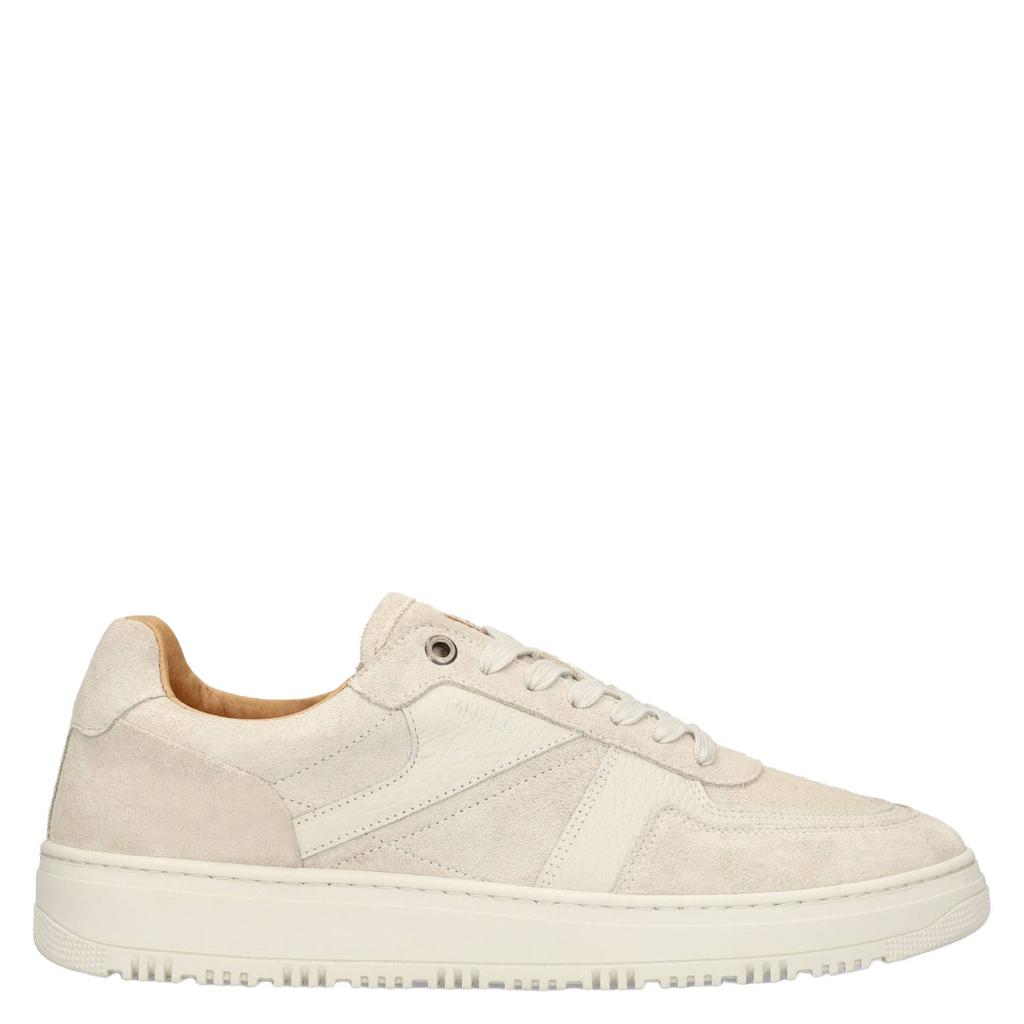 Beige heren Manfield suède sneakers met veters