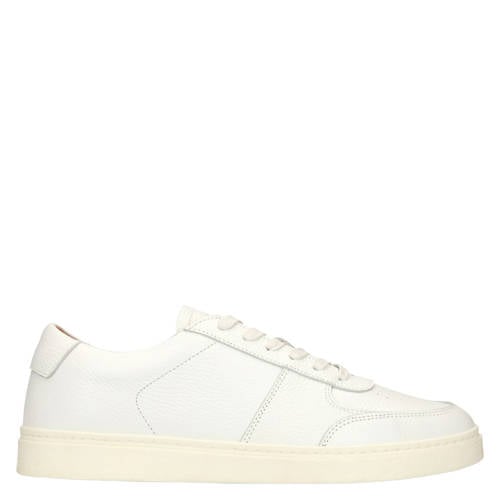 Manfield leren sneakers wit afbeelding